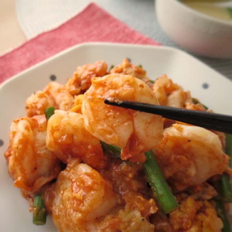 和だし風味のエビチリ(レシピ)