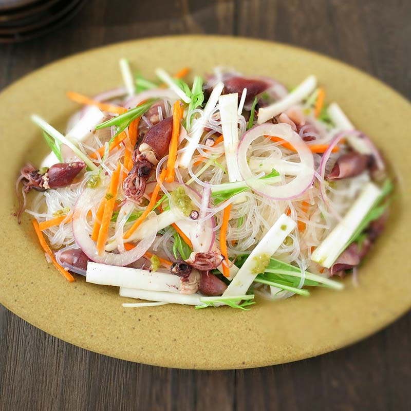 ほたるいかとウドの春雨サラダ(レシピ)