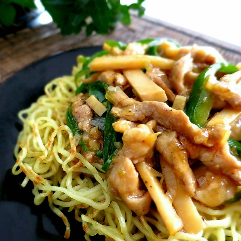チンジャオロース焼きそば(レシピ)
