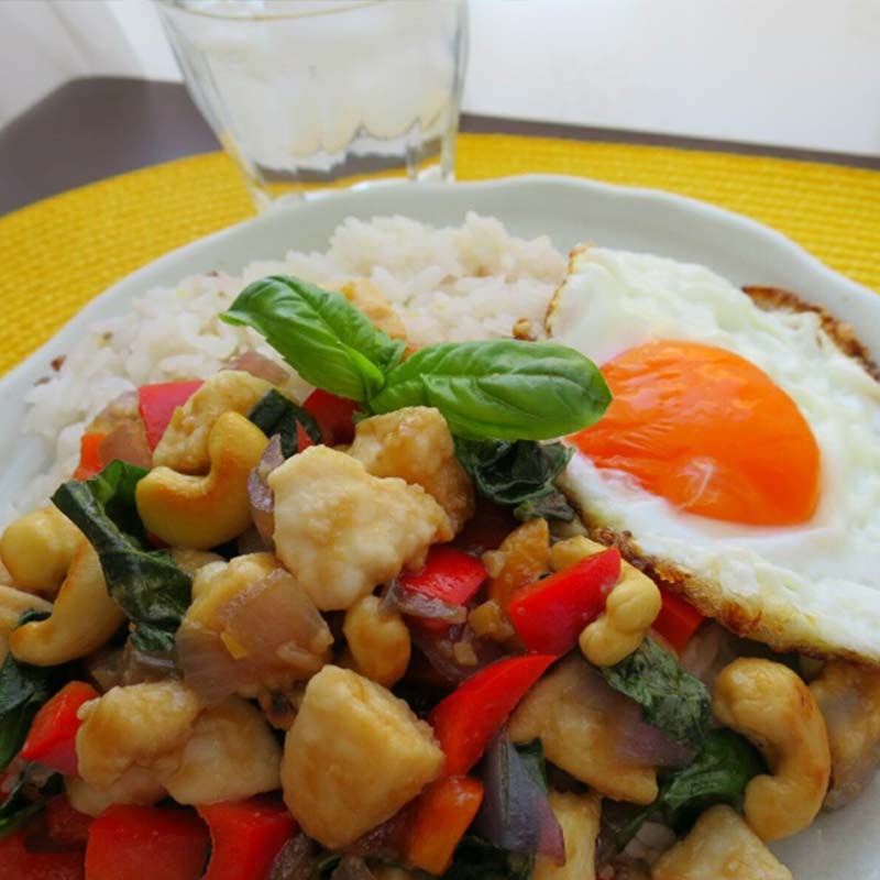 カジキマグロのガパオライス(レシピ)