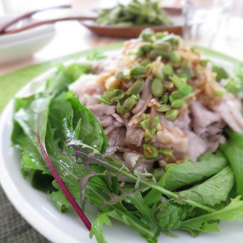 枝豆ソースの冷しゃぶサラダ(レシピ)