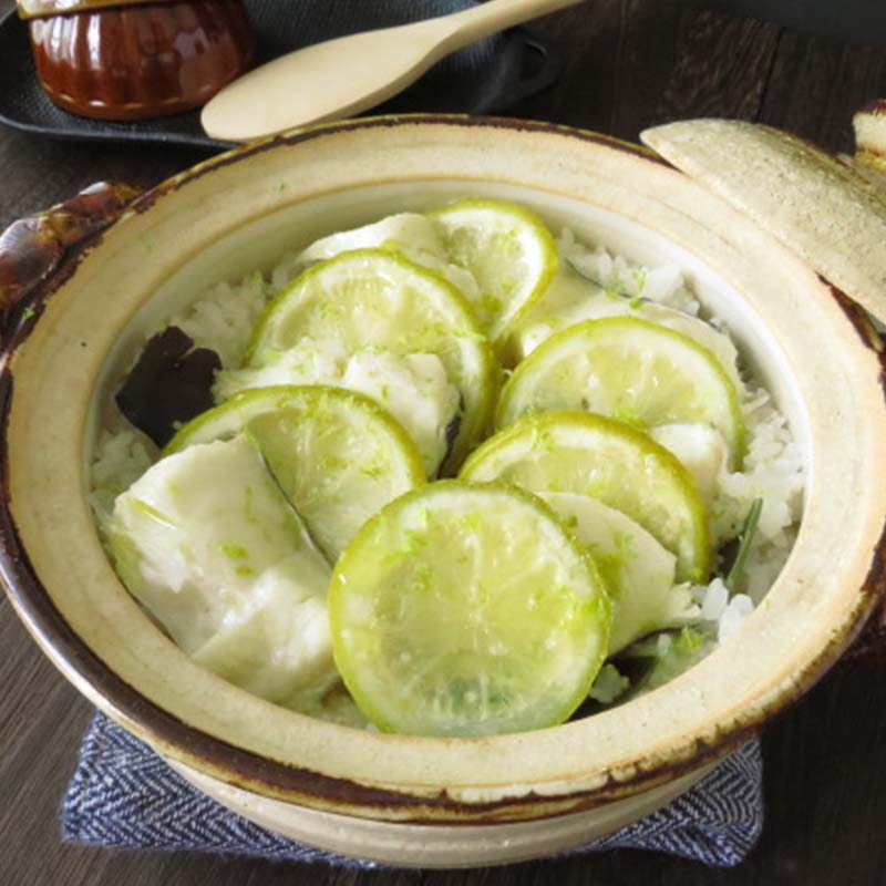 白身魚と国産レモンの炊き込みご飯(レシピ)
