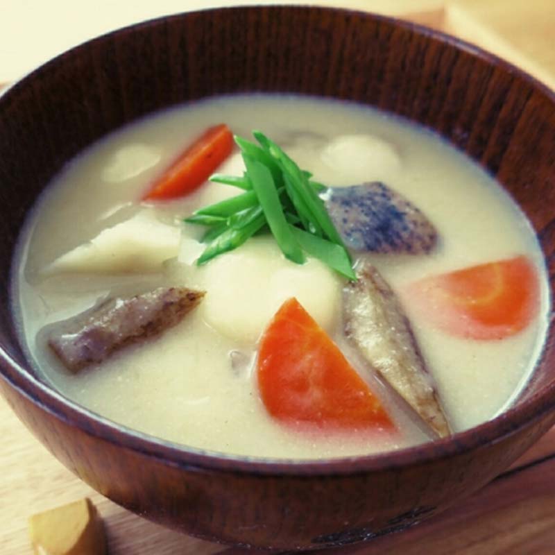 米粉のだんご汁(レシピ)